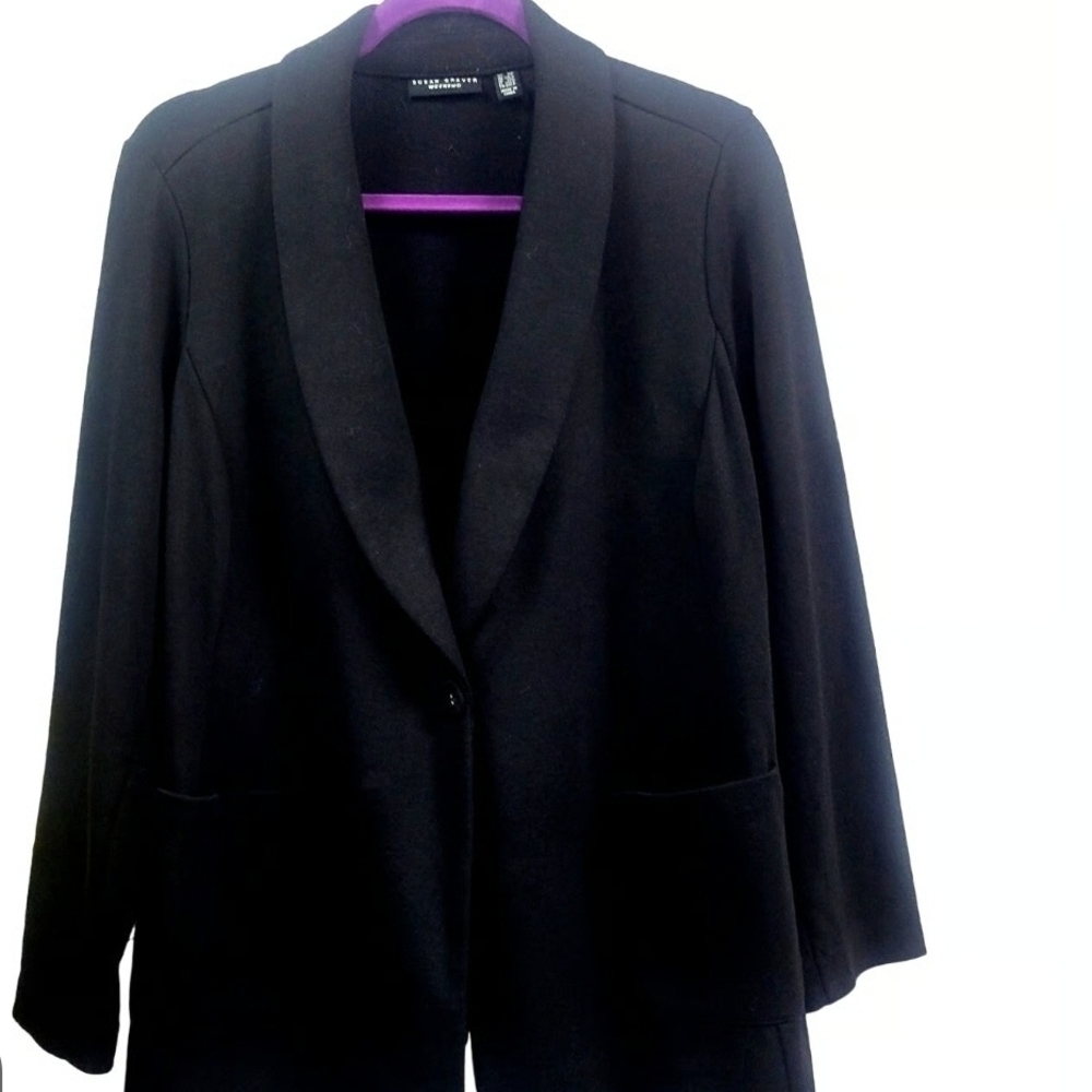 Susan Graver Black Blazer - Picture 2 of 6